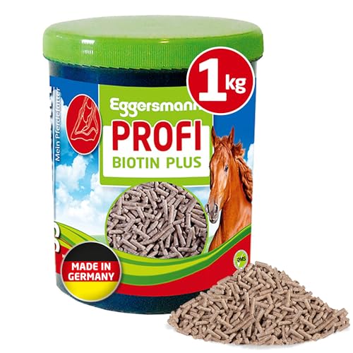Eggersmann Profi Biotin Plus – Ergänzungsfuttermittel für Pferde – Unterstützung für stabile Hufe und Haare – 1 kg Dose von Eggersmann Mein Pferdefutter