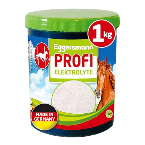 Eggersmann Profi Elektrolyte – Ergänzungsfuttermittel für Pferde – Zur Anwendung bei starkem Schweißverlust – 1 kg Dose von Eggersmann Mein Pferdefutter