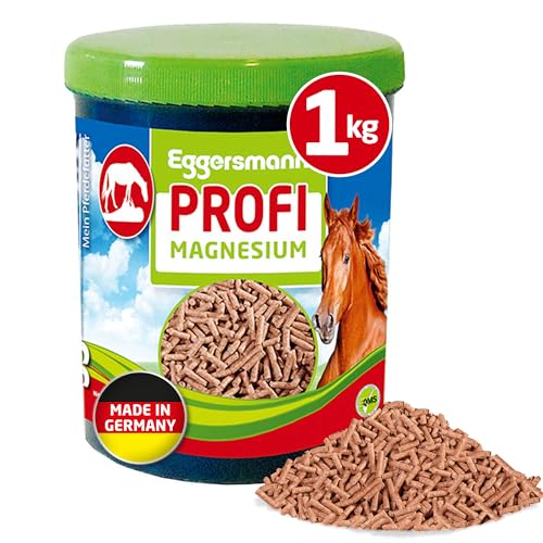 Eggersmann Profi Magnesium – Ergänzungsfuttermittel für Pferde – Zur Förderung Einer lockeren Muskulatur – 1 kg Dose von Eggersmann Mein Pferdefutter