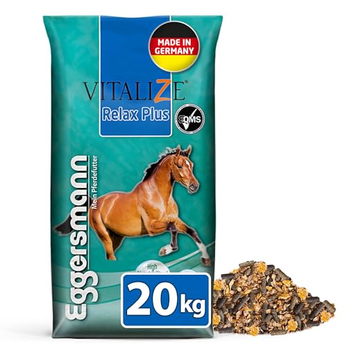 Eggersmann Mein Pferdefutter Vitalize Relax Plus 20 kg – Pferdefutter für Freizeitpferde – Mit Magnesium für Nervenstärke & eine lockere Muskulatur – Haferfrei, leicht verdaulich & wohlschmeckend von Eggersmann Mein Pferdefutter