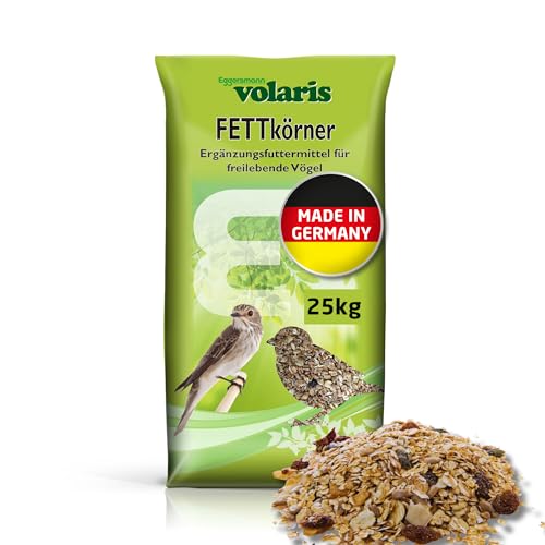 Eggersmann volaris 25 kg Fettkörner | Vogelfutter Wildvögel ganzjährig | Wildvogelfutter für das ganze Jahr | Fettreiches Streufutter für alle Vogelarten von Eggersmann volaris