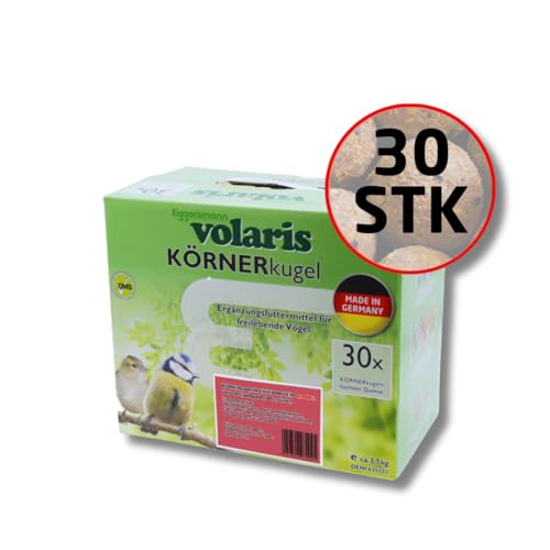 Eggersmann volaris 30 Stück Meisenknödel Protein ohne Netz 2.7 kg | Körnerkugel für Wildvögel |Nährstoffreiches Ganzahresfutter für alle Vogelarten von Eggersmann Mein Pferdefutter