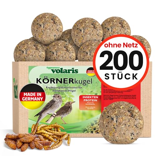 Eggersmann volaris 200 Stück Meisenknödel Protein ohne Netz 18 kg | Körnerkugel für Wildvögel | Nährstoffreiches Ganzahresfutter für alle Vogelarten Eggersmann volaris 200 Stück Meisenknödel Protein ohne Netz 18 kg | Körnerkugel für Wildvögel | Nährstoffreiches Ganzahresfutter für alle Vogelarten von Eggersmann volaris