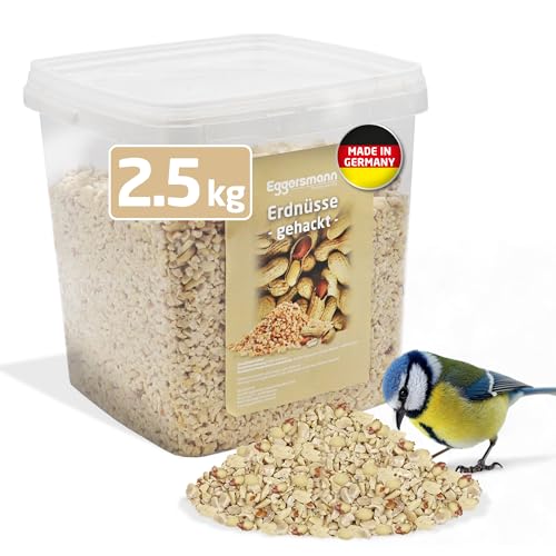 Eggersmann volaris Erdnüsse gehackt 2,5 kg – Vogelfutter für Wildvögel Energie- & proteinreich – Gehackte Erdnusskerne frisch & naturbelassen – Hochwertiges Wildvogelfutter für Ganzjahresfütterung von Eggersmann volaris