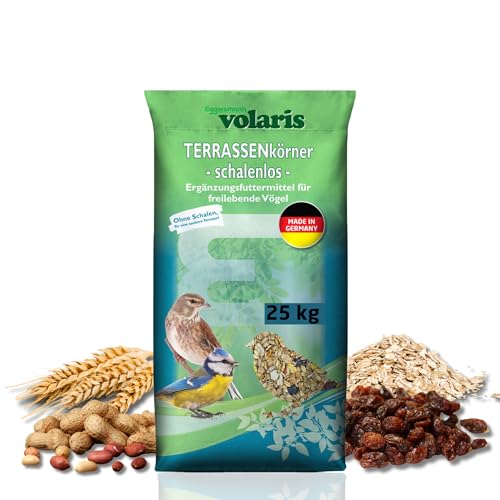 Eggersmann Volaris 25 kg Terassenmix | Schalenloses Wildvogelfutter Ganzjahresfutter | Optimale Energie für Wildvögel | Perfekt für Balkon & Terrasse | für alle Vogelarten von Eggersmann volaris