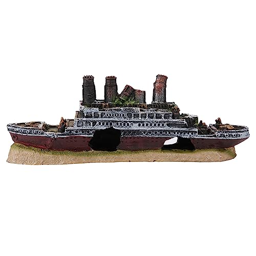 Egujiwa Titanic Lost Wrecked Boat Ship Aquarium Dekoration Ornament Wrack Ornamente von Egujiwa