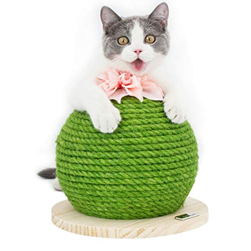 Kugelförmiges Katzenkratzbrett, Katzenkratzball, Katzenkralle, Nagelpolierspielzeug (Grün) von Egujiwa
