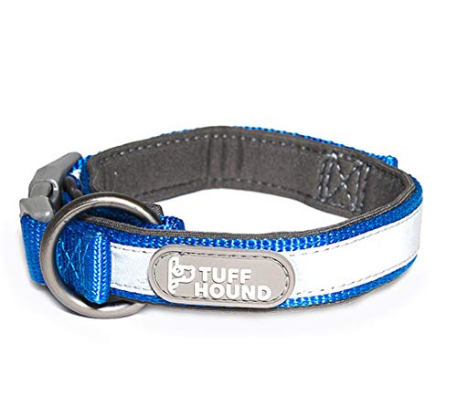 Egurs Hundehalsband Verstellbares Nylon-Gurtband mit reflektierendem Streifen Hundehalsband Hund Outdoor Supplies rot S: 1,5 * (28-40) cm von Egurs