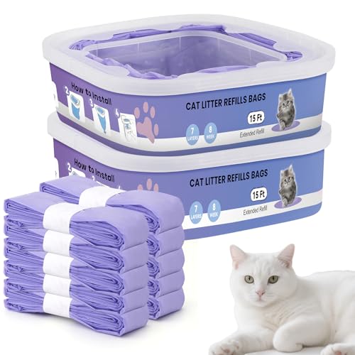 10 Pack Katzenstreu-Nachfüllbeutel, kompatibel mit Standard-, Ultra- und Extra-Großstreu-Nachfüllungen, Ultra-Geruchskontrolle, Violett 10 Pack Katzenstreu-Nachfüllbeutel, kompatibel mit Standard-, Ultra- und Extra-Großstreu-Nachfüllungen, Ultra-Geruchskontrolle, Violett von Egyndior