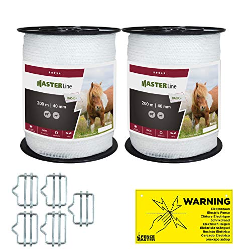 Eider FenceGuard Weidezaunband 40 mm Breitband - Qualität Made in Germany (400m) von Eider Landgeräte GmbH