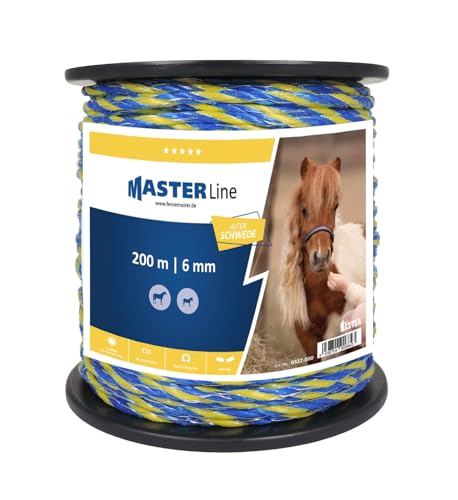 Sweden Kupfer Weidezaunseil, 6 mm, blau/gelb - 200 m - Widerstand: 0,03 Ohm, bestmögliche Leitfähigkeit, Hoher Hüteschutz - In der Pferdehaltung sehr bewährt Sweden Kupfer Weidezaunseil, 6 mm, blau/gelb - 200 m - Widerstand: 0,03 Ohm, bestmögliche Leitfähigkeit, Hoher Hüteschutz - In der Pferdehaltung sehr bewährt von Eider