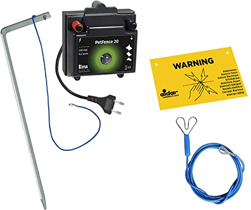 Weidezaungerät PetFence 20 mit Erdstab, Warnschild & Kabel - 230 Volt - praktisches Staterset für den Hundezaun/Katzenzaun - schreckt ab ohne zu verletzen - Elektrozaungerät Weidezaungerät PetFence 20 mit Erdstab, Warnschild & Kabel - 230 Volt - praktisches Staterset für den Hundezaun/Katzenzaun - schreckt ab ohne zu verletzen - Elektrozaungerät von Eider