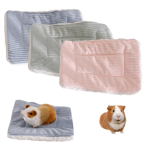Eidoct Weiche Hunde- und Katzenbettmatte, warmes Kleintierbett, weiches Fleece, Meerschweinchen-Bettwäschematte für Kaninchen, Ratten, Igel, Chinchilla, 31 cm x 21 cm, 3 Stück Eidoct Weiche Hunde- und Katzenbettmatte, warmes Kleintierbett, weiches Fleece, Meerschweinchen-Bettwäschematte für Kaninchen, Ratten, Igel, Chinchilla, 31 cm x 21 cm, 3 Stück von Eidoct