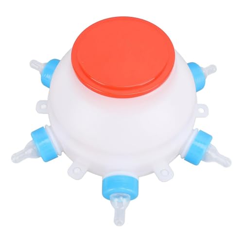 Eieenotee Lammf¨¹tterungseimer mit 6 Nippeln, Milcheimer f¨¹r Nutztiere auf Dem Bauernhof f¨¹r Schafe, Ziegen, Hunde, 2,5 Liter, Ziegennippel Zur F¨¹tterung Von Zicklein von Eieenotee