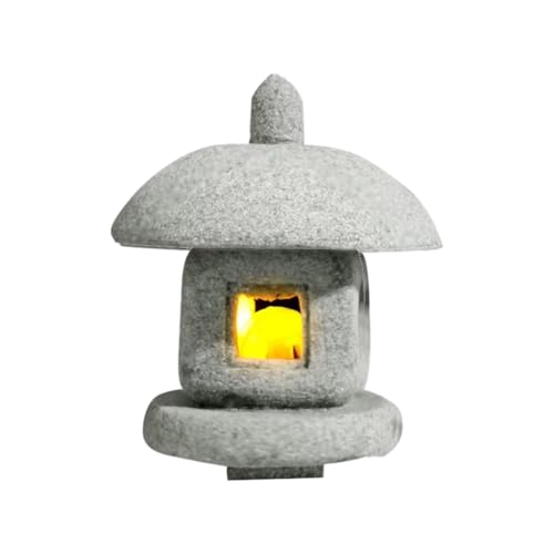 Eieenotee Mini Pagode Lantern Light Garden Dekoration im Freien Yard Aquarium Bonsai Fischtank Statue Mikrolandschaft Haus von Eieenotee