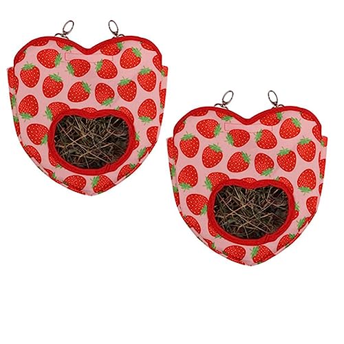 Eighosee 2PCS Kaninchen Fütterung Tasche Meerschweinchen Hängende Tasche Hängen Beutel Kleine Tiere Feeder Halter A von Eighosee