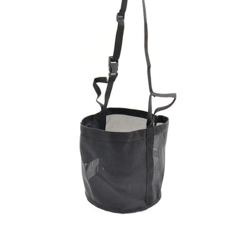 Eighosee Verstellbarer, Elastischer Heu-Futtersack für Pferde - Outdoor-Hals-Futtersack in Schwarz S-18x21cm von Eighosee