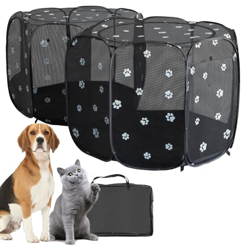 2-in-1-Katzen-Laufstall mit Urinierunterlage, 228,6 cm großes Pop-Up-Hundegehege für drinnen und draußen, tragbarer Haustier-Laufstall, Kätzchen, Welpen, Faltbarer Laufstall, Katzen-/Hundezelt, 2-in-1-Katzen-Laufstall mit Urinierunterlage, 228,6 cm großes Pop-Up-Hundegehege für drinnen und draußen, tragbarer Haustier-Laufstall, Kätzchen, Welpen, Faltbarer Laufstall, Katzen-/Hundezelt, von EighteenTek