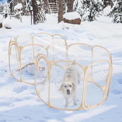 Laufstall für Katzen, kältebeständig, PVC, 228,6 cm, tragbar und faltbar, für drinnen und draußen, isoliertes 2-Zimmer-Hundezelt, Käfig, Zwinger, Laufstall für Kätzchen, Kleintiere (228,6 x 114,3 x Laufstall für Katzen, kältebeständig, PVC, 228,6 cm, tragbar und faltbar, für drinnen und draußen, isoliertes 2-Zimmer-Hundezelt, Käfig, Zwinger, Laufstall für Kätzchen, Kleintiere (228,6 x 114,3 x von EighteenTek