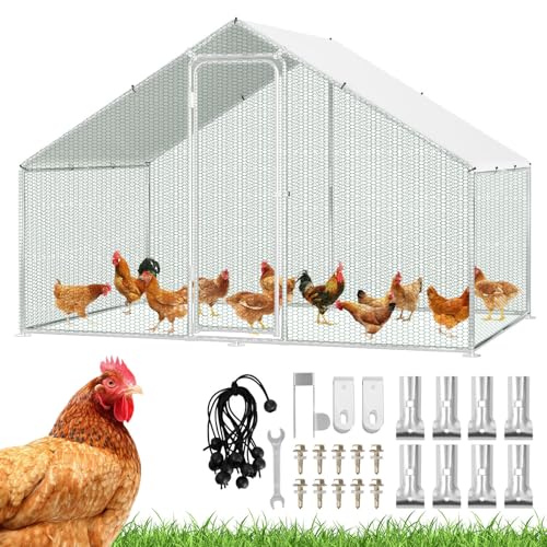 Eikuavons Hühnerstall Freilaufgehege, 3x2x2m mit Sicherheitsschloss und Wasserdichtes PE-Farbtuch, Schnell zu reinigen, Freigehege für Hühner,Vogelkäfig, Kleintiere & Pflanzen Eikuavons Hühnerstall Freilaufgehege, 3x2x2m mit Sicherheitsschloss und Wasserdichtes PE-Farbtuch, Schnell zu reinigen, Freigehege für Hühner,Vogelkäfig, Kleintiere & Pflanzen von Eikuavons