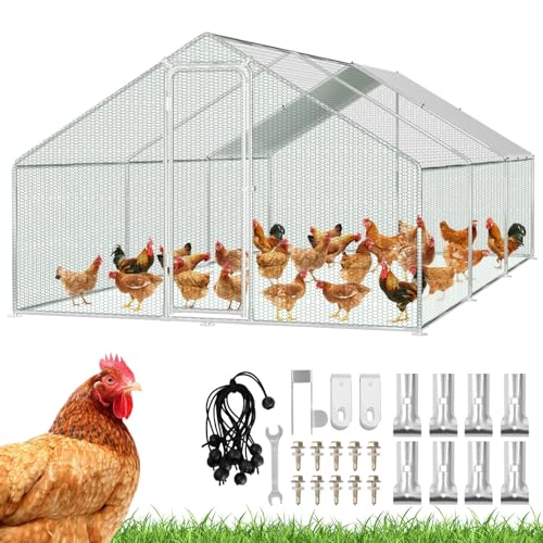 Eikuavons Hühnerstall Freilaufgehege, 3x6x2m mit Sicherheitsschloss und Wasserdichtes PE-Farbtuch, Schnell zu reinigen, Freigehege für Hühner,Vogelkäfig, Kleintiere & Pflanzen Eikuavons Hühnerstall Freilaufgehege, 3x6x2m mit Sicherheitsschloss und Wasserdichtes PE-Farbtuch, Schnell zu reinigen, Freigehege für Hühner,Vogelkäfig, Kleintiere & Pflanzen von Eikuavons