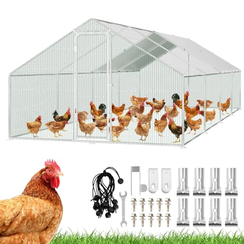 Eikuavons Hühnerstall Freilaufgehege, 3x8x2m mit Sicherheitsschloss und Wasserdichtes PE-Farbtuch, Schnell zu reinigen, Freigehege für Hühner,Vogelkäfig, Kleintiere & Pflanzen Eikuavons Hühnerstall Freilaufgehege, 3x8x2m mit Sicherheitsschloss und Wasserdichtes PE-Farbtuch, Schnell zu reinigen, Freigehege für Hühner,Vogelkäfig, Kleintiere & Pflanzen von Eikuavons
