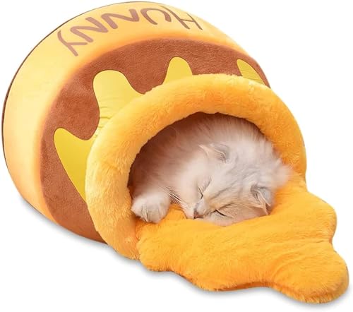 Eivdru Katzenbett, Honigtopf Haustierbett, Waschbares Hundebett, Kleines Hundehöhlenbett Haustier Warmes Haus, Schlaf Verbessern, Katzenbett Mit Abnehmbarem Weichen Kissen Eivdru Katzenbett, Honigtopf Haustierbett, Waschbares Hundebett, Kleines Hundehöhlenbett Haustier Warmes Haus, Schlaf Verbessern, Katzenbett Mit Abnehmbarem Weichen Kissen von Eivdru
