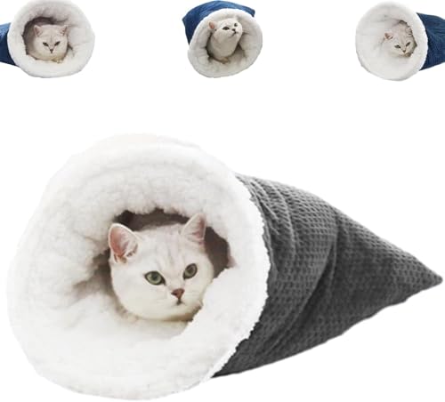 Winterschlafsack für Katzen, Katzen-Knittersack, Abnehmbarer Katzenschlafsack zum Schlafen, 360° warm, halbgeschlossener Katzenschlafsack, Bett mit Höhle Winterschlafsack für Katzen, Katzen-Knittersack, Abnehmbarer Katzenschlafsack zum Schlafen, 360° warm, halbgeschlossener Katzenschlafsack, Bett mit Höhle von Eivdru