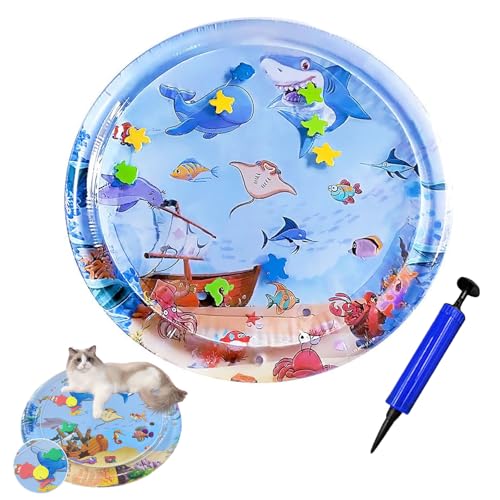 Ejoyiso Katzen Kühl und Spielmatte, Kühl und Spielmatte Katzen, Wassermatte Katzen Kratzfest 100 * 100 cm Toy for Cats and Dogs Verdickung (E) von Ejoyiso