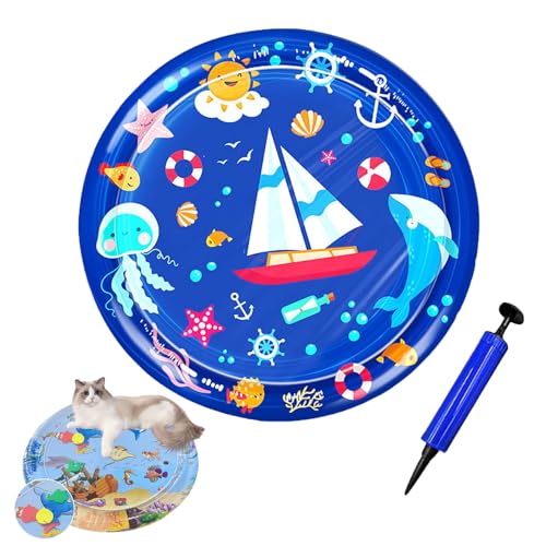 Ejoyiso Katzen Kühl und Spielmatte, Kühl und Spielmatte Katzen, Wassermatte Katzen Kratzfest 100 * 100 cm Toy for Cats and Dogs Verdickung (G) von Ejoyiso
