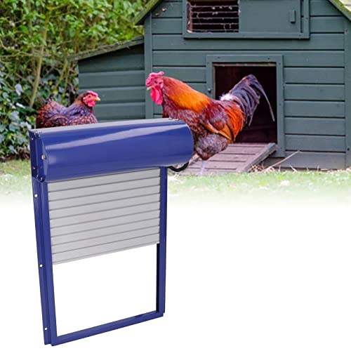 Ejoyous Automatische Hühnerklappe Solar, Elektrische HüHnerklappe Automatisch Voll Aluminiumtür mit Lichtsensor LED-Anzeige Fernbedienung HüHnerklappe Elektrisch HüHnertür TüRöFfner von Ejoyous