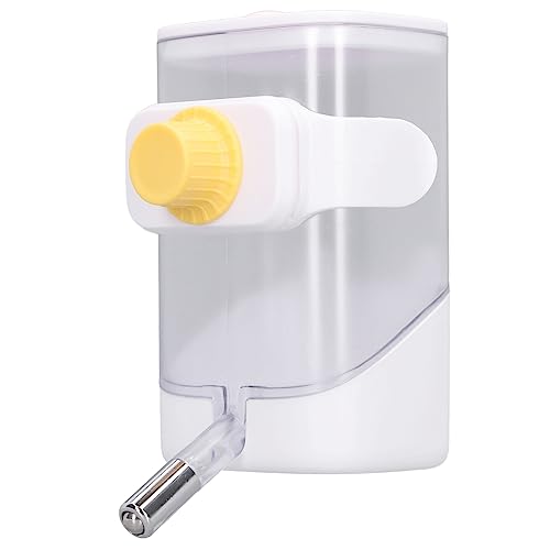 Ejoyous Automatisches Wasserspender für Katzen Hunde und Kaninchen, Haustier Käfig Hängender Wasserspender Wasserflasche mit Kugelkäfig (White) von Ejoyous