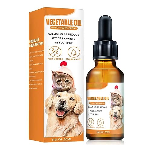 Ejoyous Hund Beruhigend ätherisches Öl Haustier Liefert Sicherheit Tierpflegeöl für Hunde mit Natürlicher Beruhigender Wirkung, um Stress -Trennungsprobleme zu Entspannen (White) von Ejoyous