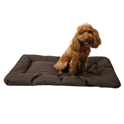 Ejoyous Hunde Siedige Matte Tragbar, Hundebett Matratze Faltbares Haustier Schlafkissen 600d Oxford Stoff Reise -Hundebett für Mittlere Kleine Hunde Autokiste Sofa Im Freien mit (Kaffee) von Ejoyous