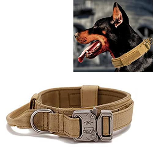 Ejoyous Verstellbares Hundehalsband, bequemes atmungsaktives Haustierhalsband mit Metallschnalle und D-Ring, für Training mittelgroße und große Hunde (L) von Ejoyous