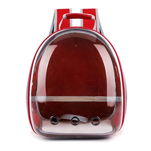 Ejoyous Vogel-Reisetasche, Tragbarer Vogel-Rucksackkäfig Atmungsaktive Vogelträger Multifunktionelle Haustier-Rucksäcke, für Papageien Sittiche Kleine Tiere Reisen Wandern Camping (Rot) von Ejoyous