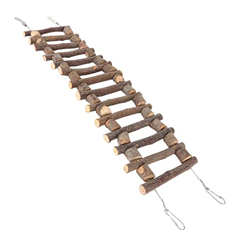 Holzladder Brücke für Papagei Chinchilla Langlebig, Umweltfreundlich, Zähne Schleifen 30cm (50CM) von Ejoyous