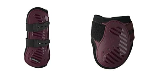 Ekkia Aurora Gamaschenset mit Streichkappen, PU Hartschale mit Neopren Innenfutter WB (Bordeauxrot) von EKKIA