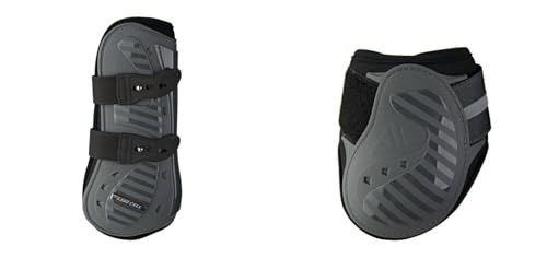 Ekkia Aurora Gamaschenset mit Streichkappen, PU Hartschale mit Neopren Innenfutter WB (dunkel grau) von EKKIA