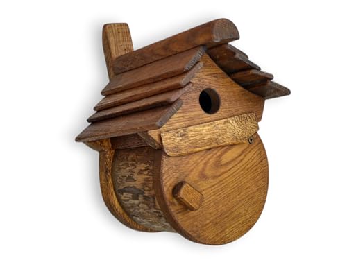 EkoMEBEL Holzhaus Nisthaus für Kleinvögel - Hütte für Meisen, Spaten und andere kleine Arten - Handgefertigt, Rustikales Design, Wetterfest - Hergestellt in Polen EkoMEBEL Holzhaus Nisthaus für Kleinvögel - Hütte für Meisen, Spaten und andere kleine Arten - Handgefertigt, Rustikales Design, Wetterfest - Hergestellt in Polen von Ekomebel