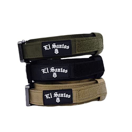 Hundehalsband aus Neopren & Nylon EL-Santos Halsband mit Griff für Hunde (L-XL) (L, Beige) von El Santos ES