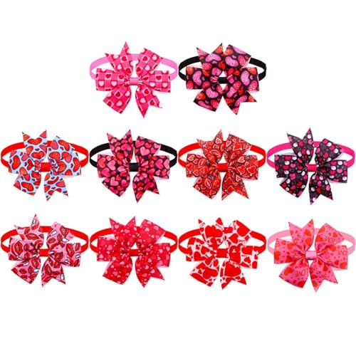 Eladcncmc 10 x Herzschleifen, Dekoration, abnehmbare Hemden, Haustier-Fliegen, Haustierkleidung für Katzen und Hunde Eladcncmc 10 x Herzschleifen, Dekoration, abnehmbare Hemden, Haustier-Fliegen, Haustierkleidung für Katzen und Hunde von Eladcncmc