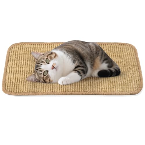 Kratzbrett für Katzen aus Natürlichem Sisal, 30x50 cm, Robustes Kratzspielzeug für Katzen, Kratzmatte für Möbel, Ideal zum Schutz von Möbeln und Katzenkrallen Kratzbrett für Katzen aus Natürlichem Sisal, 30x50 cm, Robustes Kratzspielzeug für Katzen, Kratzmatte für Möbel, Ideal zum Schutz von Möbeln und Katzenkrallen von Elalove