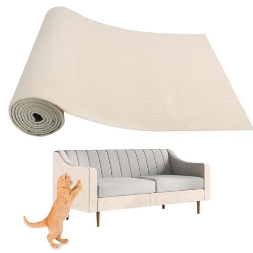 Kratzmatte für Katzen, 30x100 cm, Kratzbrett Katzen, Katzen Kratzbrett aus Polyester, Selbstklebende Kratzmatte, Wiederverwendbar, Geräuschdämpfend, Ideal für Möbel, Sofas und Wände von Elalove