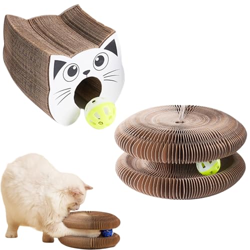 Elecpioneev Katzenkratzspielzeug, Magische Orgel Katzenkratzbrett Kompakte Katze Akkordeon Spielzeug, Interaktives Kratzkatzenspielzeug mit Spielzeug Glockenball Elecpioneev Katzenkratzspielzeug, Magische Orgel Katzenkratzbrett Kompakte Katze Akkordeon Spielzeug, Interaktives Kratzkatzenspielzeug mit Spielzeug Glockenball von Elecpioneev