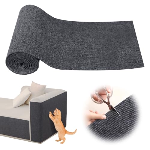 200 cm x 30 cm kratzmatte selbstklebend Selbstklebend Kratzbretter Khaki Katze Kratzteppich Katze Kratzmatte Katze Wand Teppich Katzen Kratzbrett Katzen Kratzwand (Dunkelgrau, M) von Electri-HQ