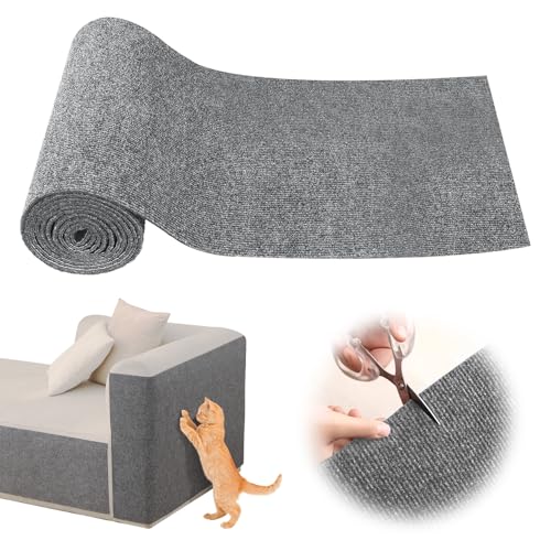200 cm x 30 cm kratzmatte selbstklebend Selbstklebend Kratzbretter Khaki Katze Kratzteppich Katze Kratzmatte Katze Wand Teppich Katzen Kratzbrett Katzen Kratzwand (Hellgrau, M) von Electri-HQ