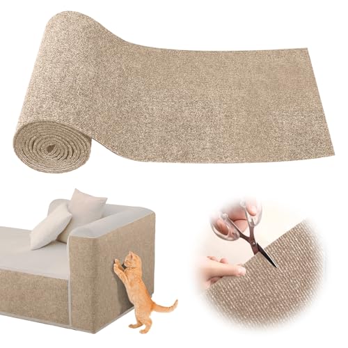 200 cm x 40 cm kratzmatte selbstklebend Selbstklebend Kratzbretter Khaki Katze Kratzteppich Katze Kratzmatte Katze Wand Teppich Katzen Kratzbrett Katzen Kratzwand (Khaki, L) von Electri-HQ
