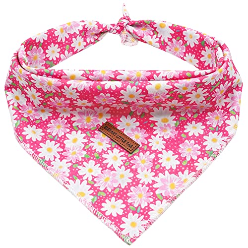 Elegant Littel Tail Hund Bandana, Frühling Haustier Bandanas 1PC Baumwolle waschbar Jungen Mädchen Quadrat Hund Lätzchen Halstuch Hund Halstücher für kleine mittlere große Hunde von Elegant little tail