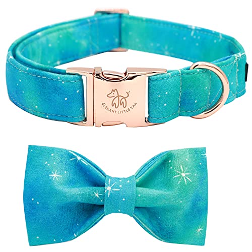 Elegant Little Tail Blaues Hundehalsband - Bequem für Jungen Mit Schleife, Verstellbar Mit Fliege für Große Hunde von Elegant little tail